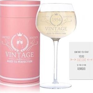 Wine Glass for Wine Lover  born in 1954 - New in Box